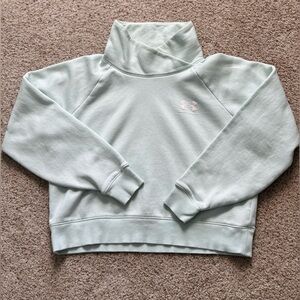Under Armour, mock neck, cropped sweatshirt (small)